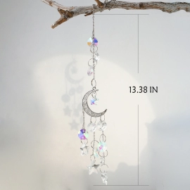 Crystal Wind Chimes Dream Catcher Stained Glass Sun Catcher Prism Rainbow Maker Window Garden Decoration Outdoor Christmas Gift