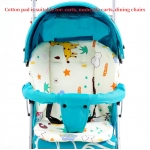 Baby Kids Highchair Cushion Pad Mat Booster Seats Cushion Pad Mat Feeding Chair Cushi on Pad Stroller Cushion Mat Cotton Fabric